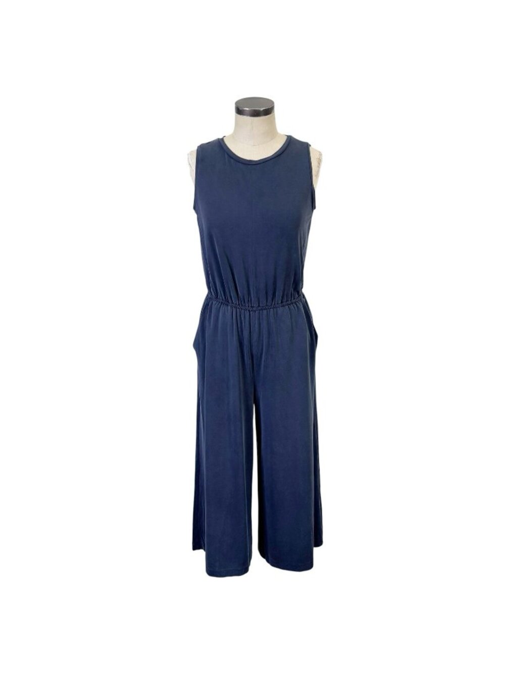 Banana Republic Wide Leg Jumpsuit Small Petite Blue